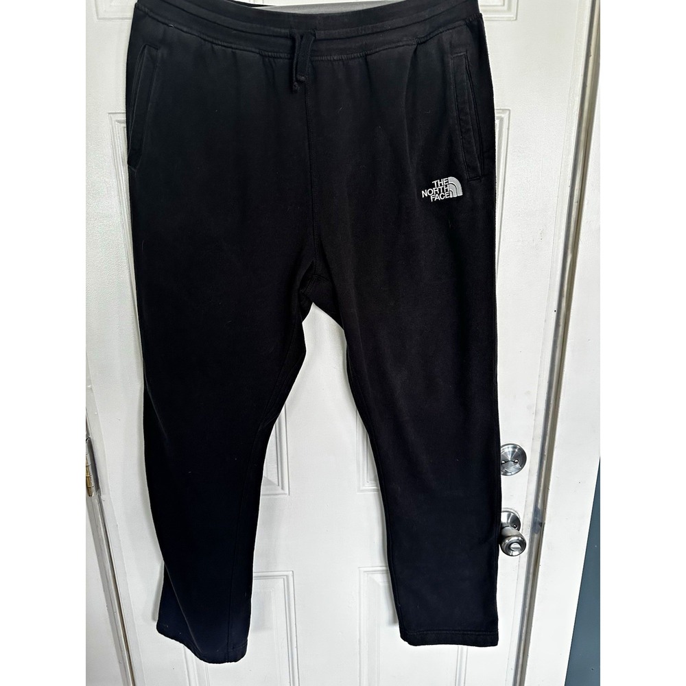 The North Face Men's Black Fleece Sweatpants XL/TG Pull-On Elastic Waist Pockets